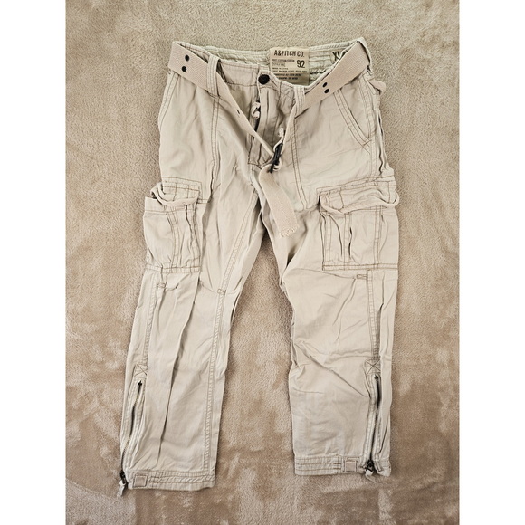 Abercrombie & Fitch Other - Abercrombie & Fitch Cargo Pants Khaki Tan Wash Multi-pocket Utility Outdoor